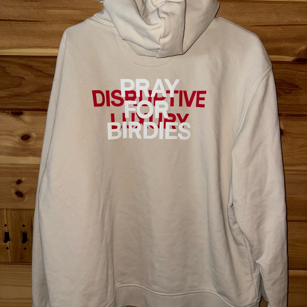 G/FORE Cream Hoodie with Red Emblem - Picture 2 of 3